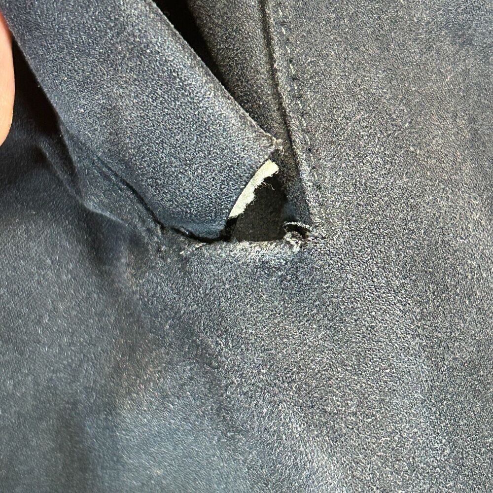 Zero Restriction Micro Suede Jacket Mens XL Pullover Golf Navy Vista Valley Logo - Picture 7 of 14